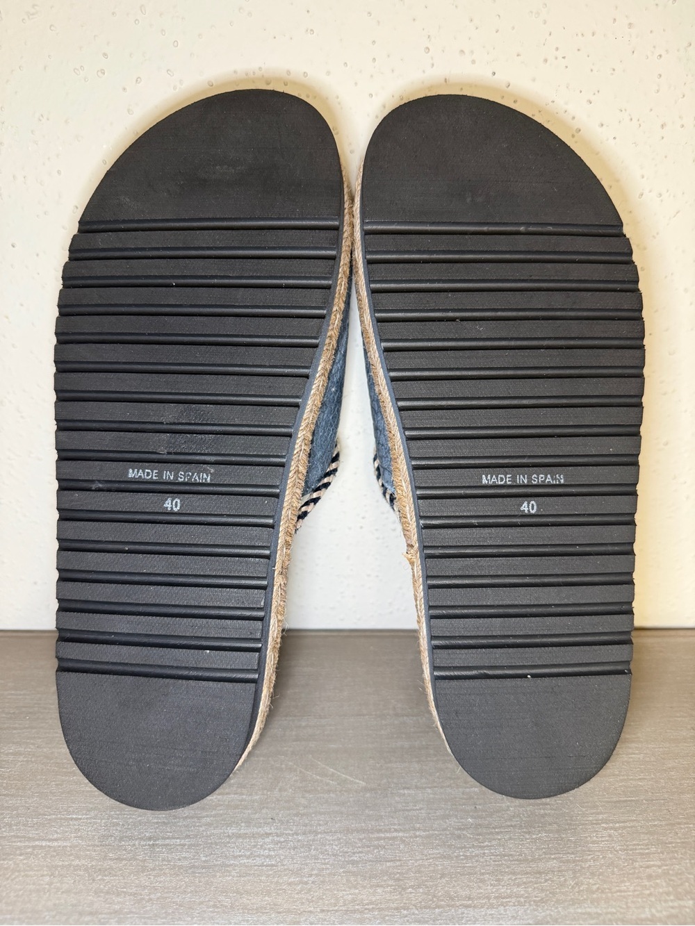 Free People Blue Leather Snakeskin Espadrille Platform Sandals Size 9 Spain - Picture 10 of 11